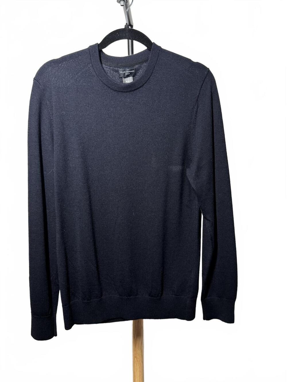 Dark Navy Crewneck Pullover Sweater